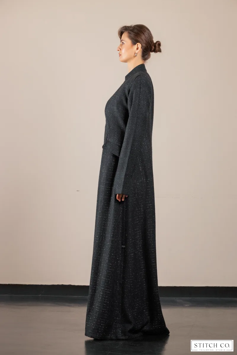 BLACK TWEED ABAYA 