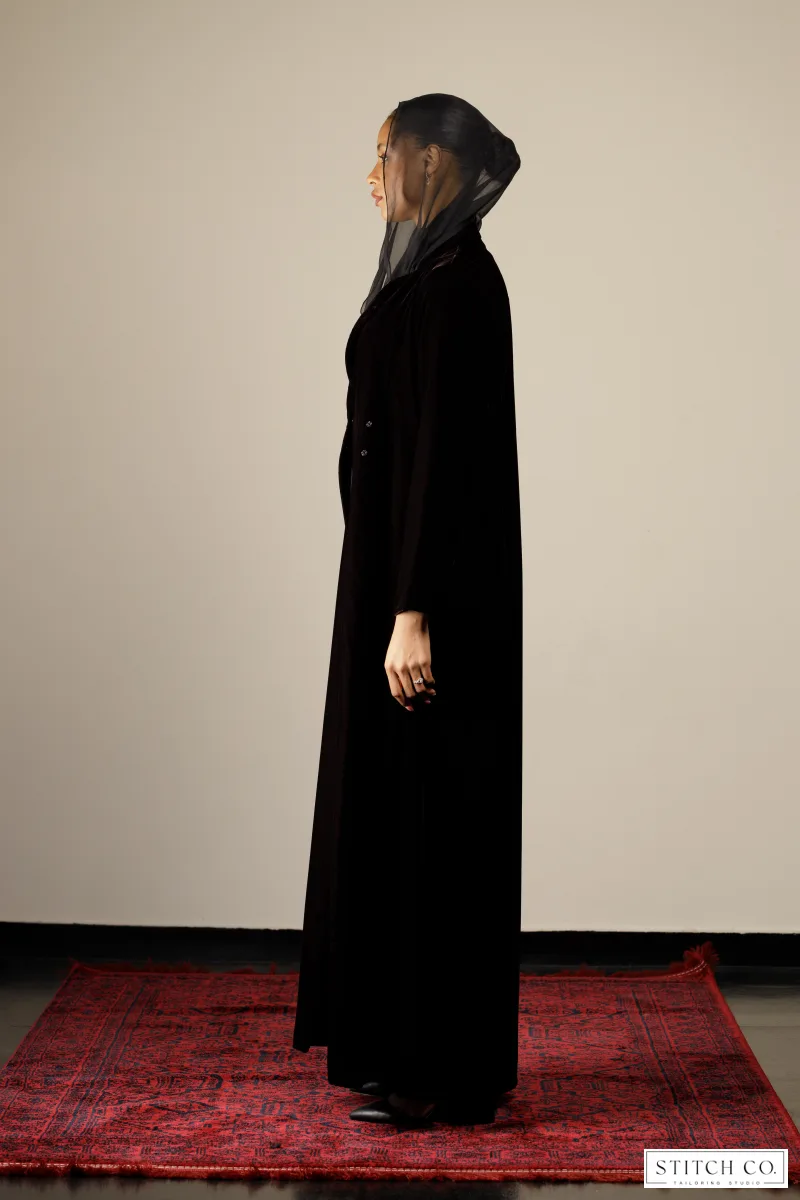 brown velvet with 2 button 