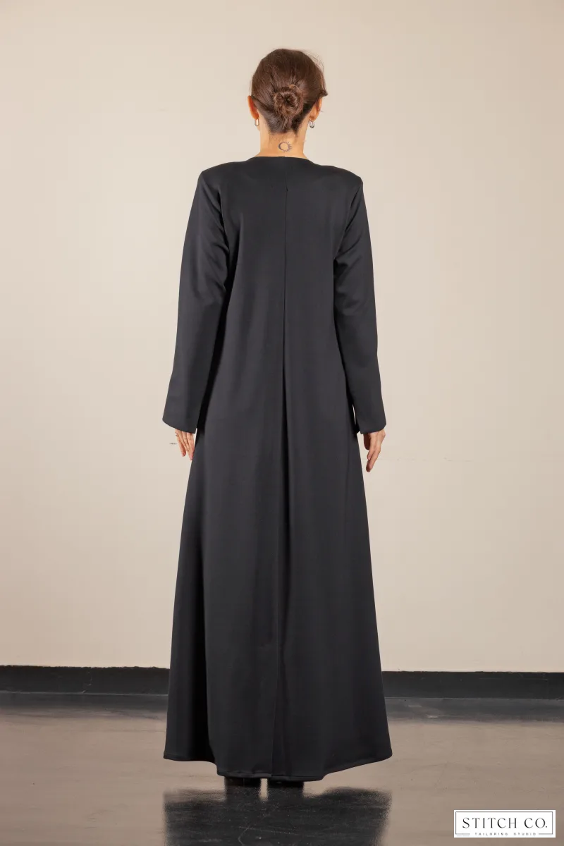 TRIMMED LAYER ABAYA