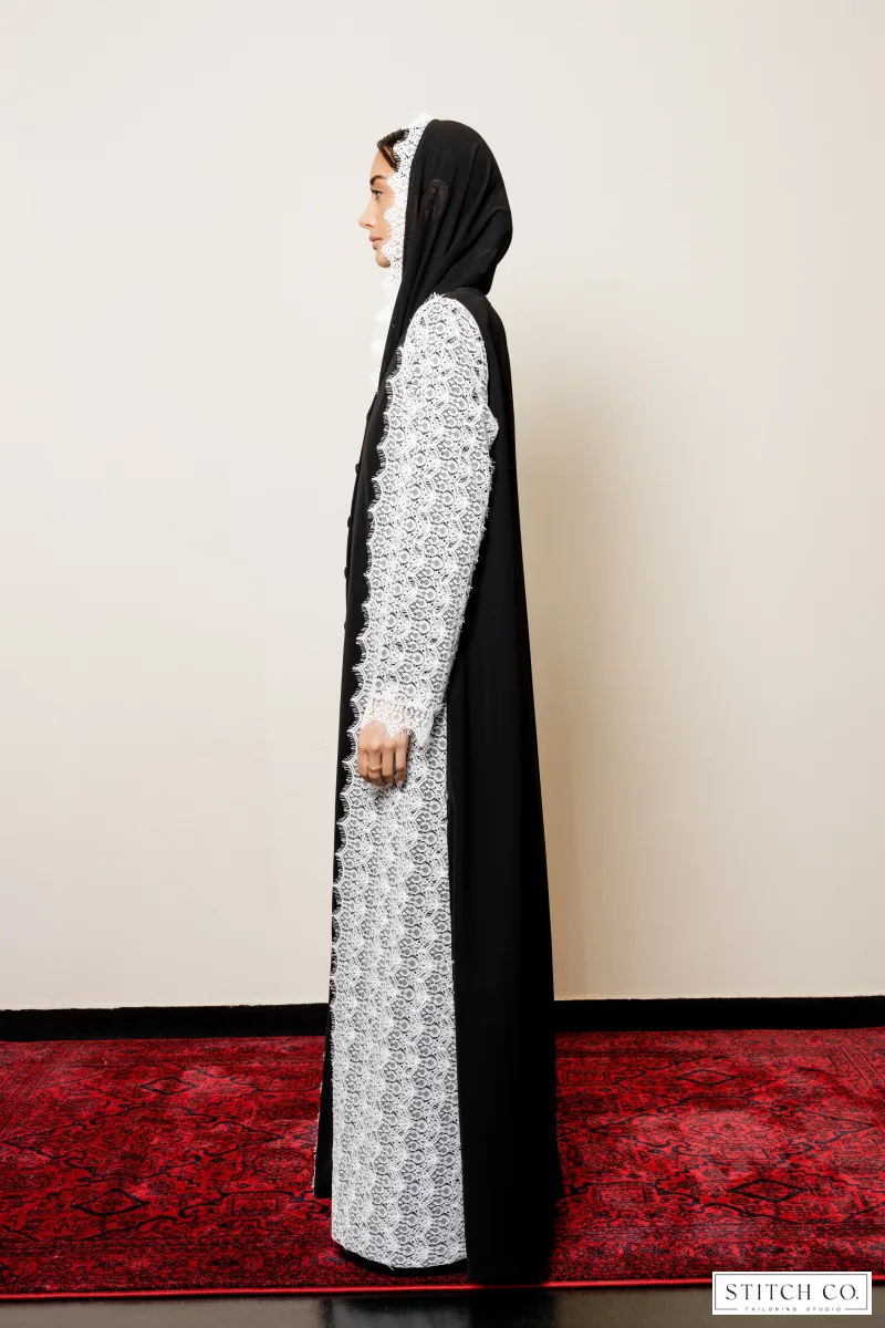 TRIMMED PANEL ABAYA