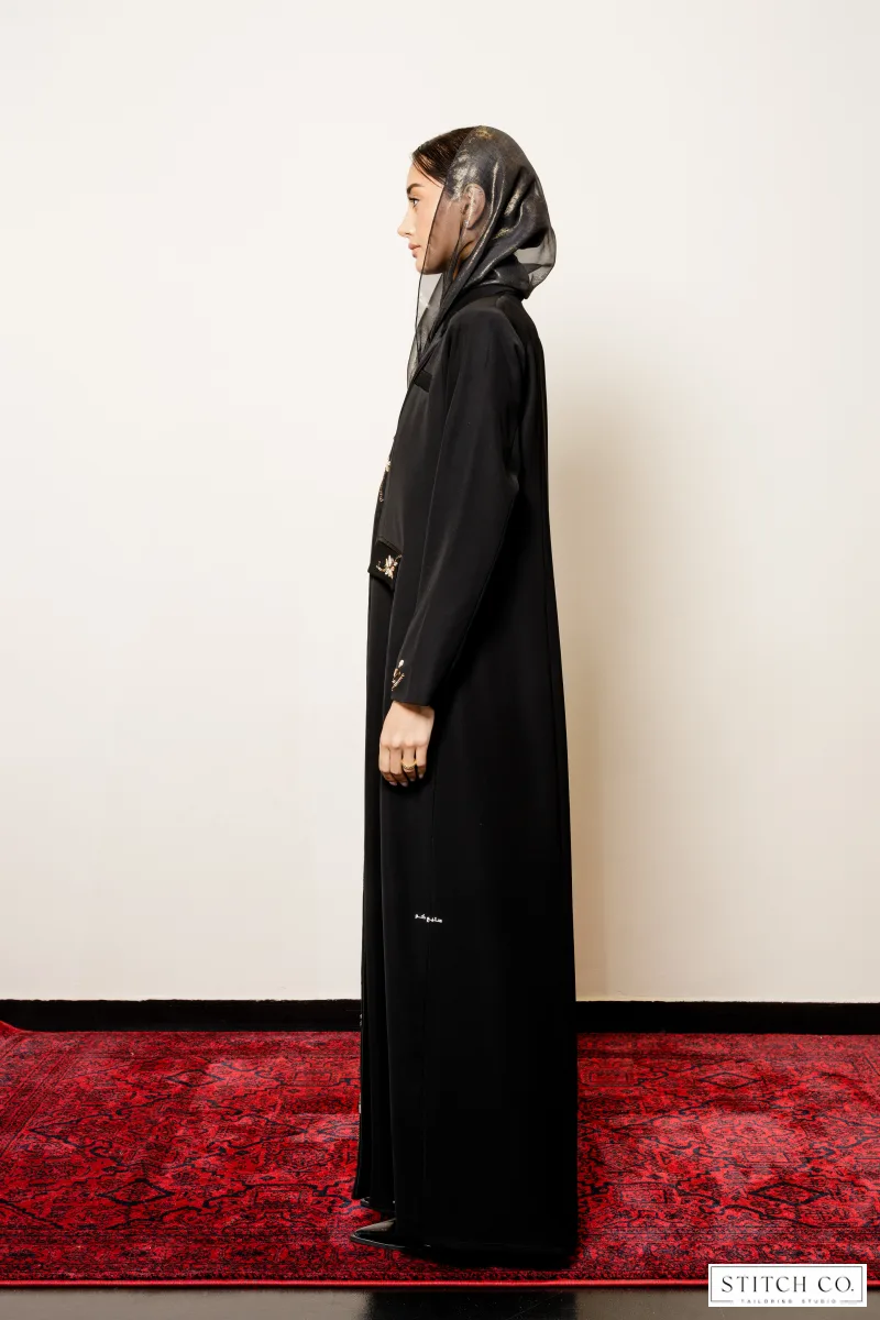 BLACK EMBROIDREY ABAYA
