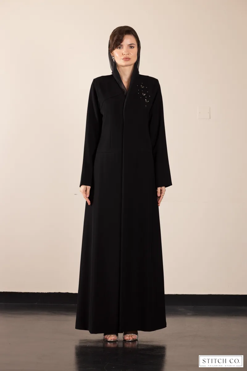 EMBELLISH LAPEL ABAYA