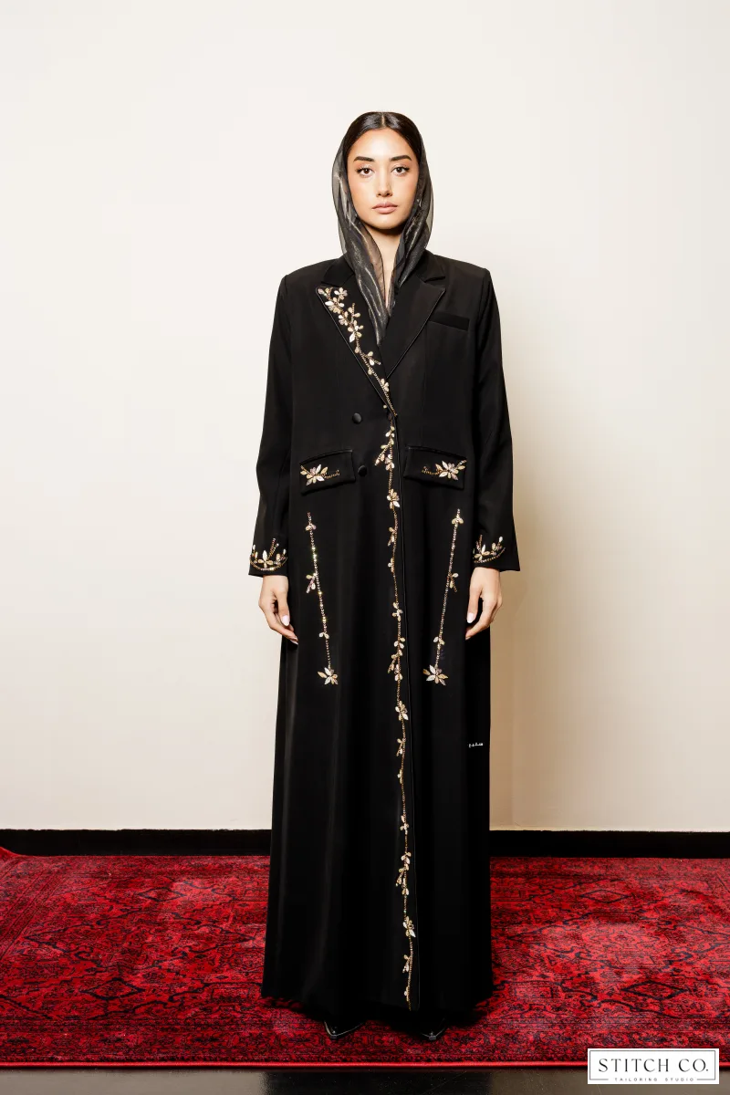 BLACK EMBROIDREY ABAYA